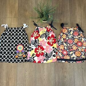 ((3 PIECE)) HANNA ANDERSSON 100% COTTON GIRLS DRESS BUNDLE SIZE 3T LIKE NEW